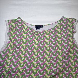 Melly M Dress Size S Colorful Sheath Sleeveless Stretch Preppy Resort Golf EUC